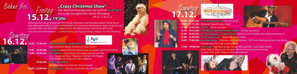 Adventsmarkt in Rheinberg mit Clown Zauberer 