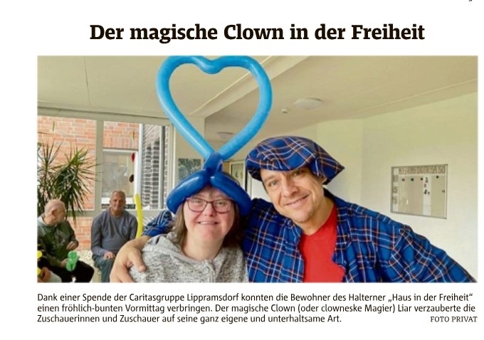 Halterner Zeitung Magische Clown in Freiheit